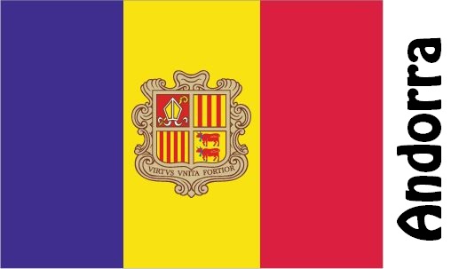 Andorra Country Flag