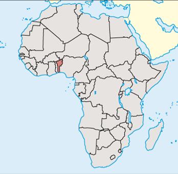 Benin Location Map