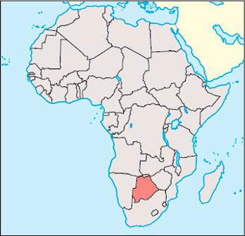 Botswana Location Map