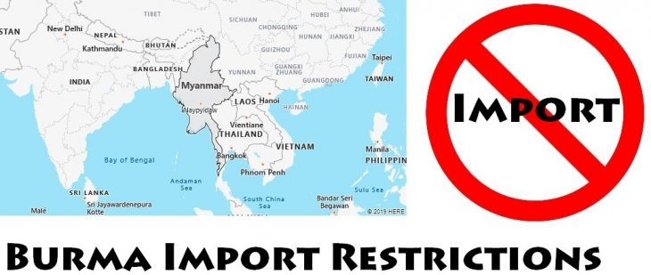 Burma Import Regulations