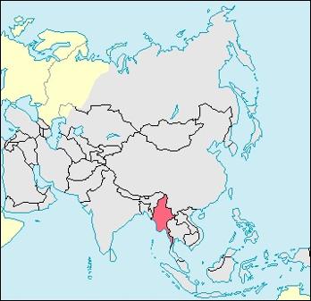 Burma Location Map