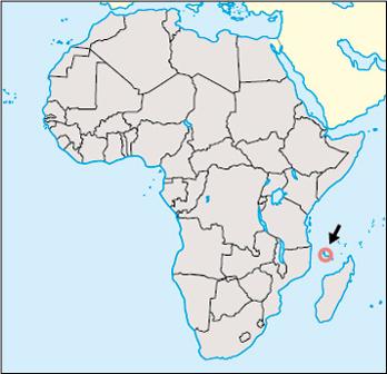 Comoros Location Map
