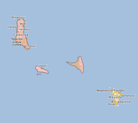 Comoros Map