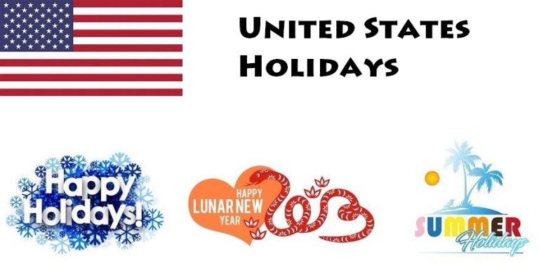 United States Holidays – Countryaah.com