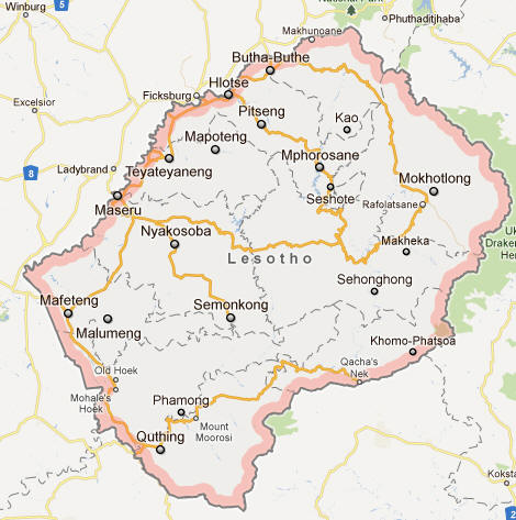 Lesotho Map