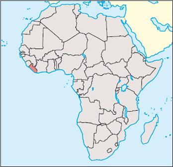 Liberia Location Map