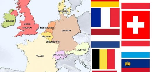 Map of Countries in Western Europe