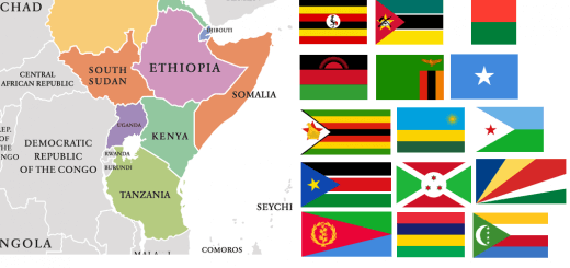 Map of East African Countries