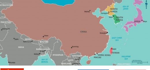 Map of Eastern Asian Countries