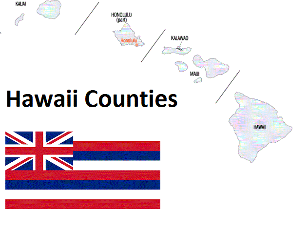 Map of Hawaii Counties