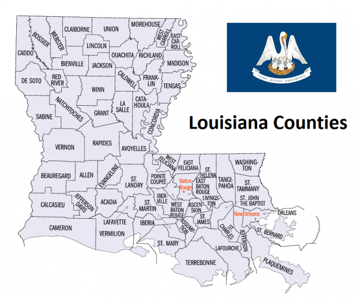 List of All Counties in Louisiana – Countryaah.com