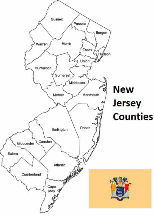 List of All Counties in New Jersey Map Of Nj With Counties