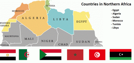Map of North African Countries