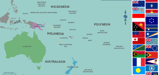 Map of Oceania Countries