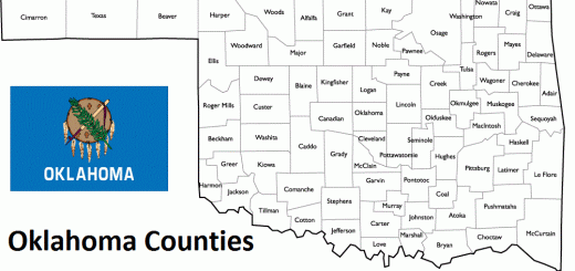 Map of Oklahoma Counties