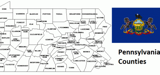 Map of Pennsylvania Counties