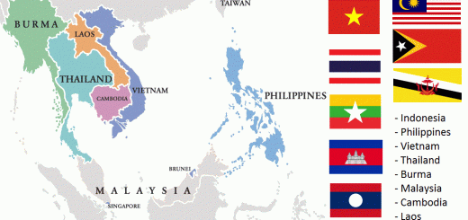 Map of Southeastern Asian Countries