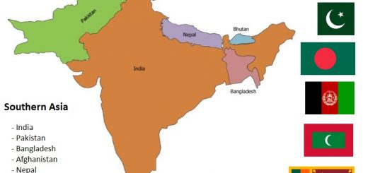 Map of Southern Asian Countries