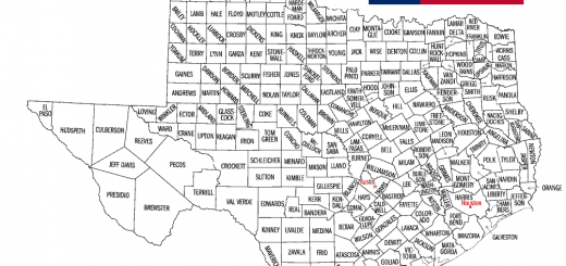 Map of Texas Counties