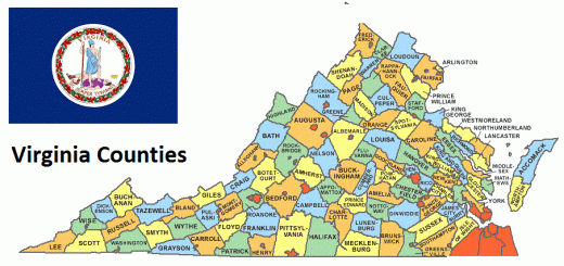 Map of Virginia Counties