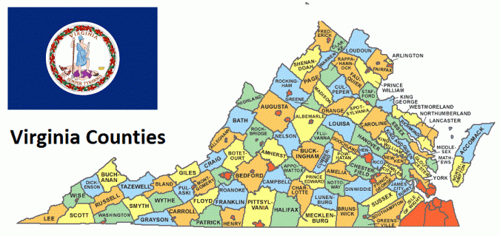 Alphabetical list of Virginia Counties