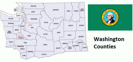 Map of Washington Counties