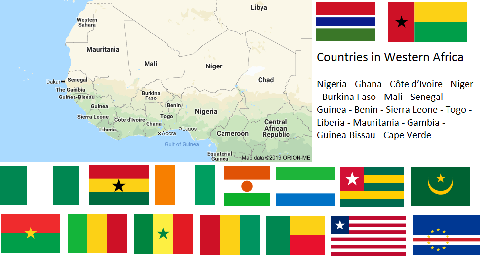 Map of West African Countries