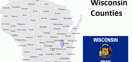 Map of Wisconsin Counties