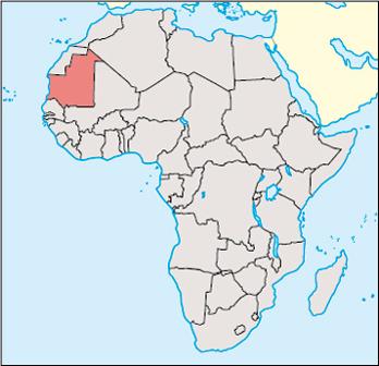 Mauritania Location Map