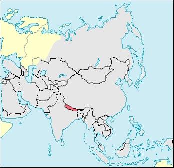 Nepal Location Map