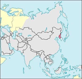 North Korea Location Map