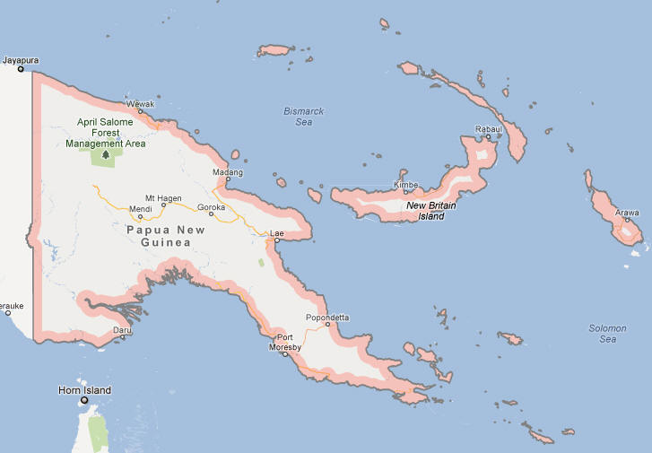 Papua New Guinea Map