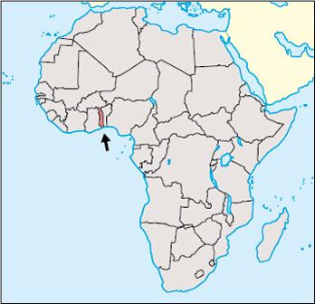 Togo Location Map