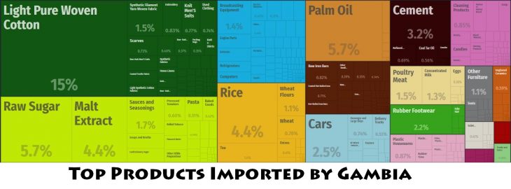 Top Products Imported by Gambia