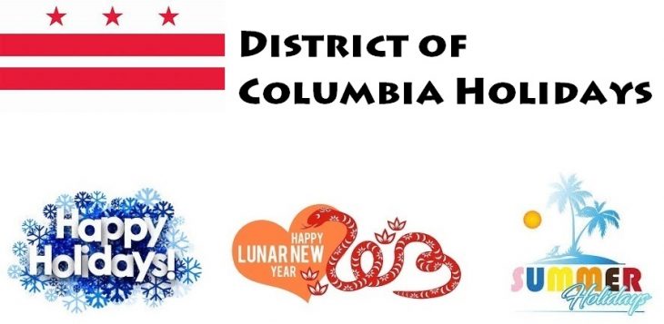 Holidays in District of Columbia