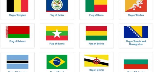 Flags of countries beginning with B