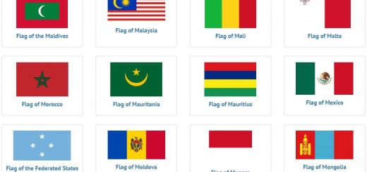 Flags of countries beginning with M