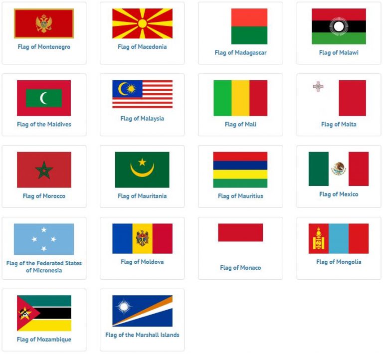 Flags of Countries that Start with M