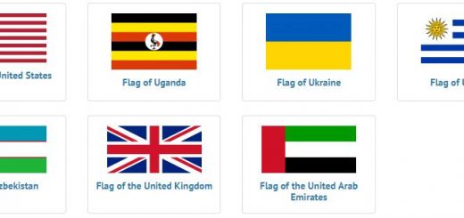 Flags of countries beginning with U