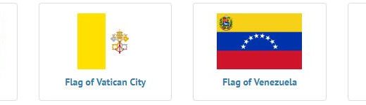Flags of countries beginning with V