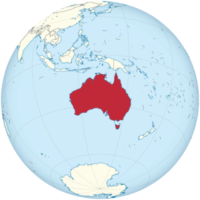 オーストラリアの位置地図