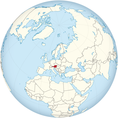 オーストリアの位置地図
