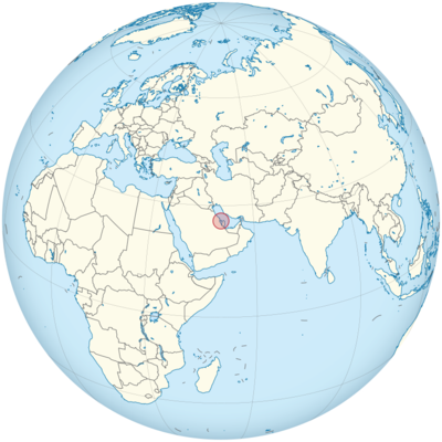 Carte de localisation de Bahreïn
