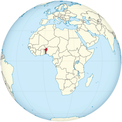 Benin Location Map