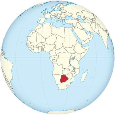 Peta Lokasi Botswana