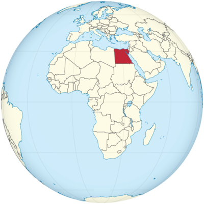 Mapa de ubicación de Egipto