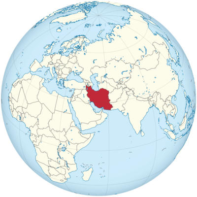 Mappa della posizione dell'Iran