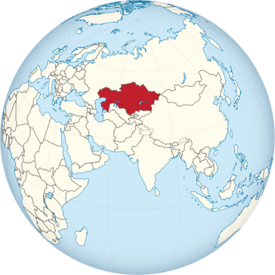 Mappa della posizione del Kazakistan