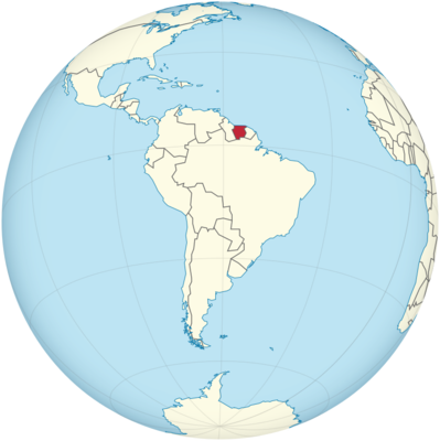 Suriname Location Map
