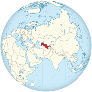 show uzbekistan on world map